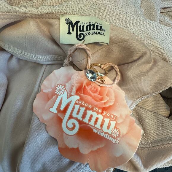 Show Me Your Mumu Renee Ruffle Maxi Dress - Pink Blush Meadow NWT Size 2XS - Picture 7 of 9